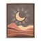 Stupell Industries Boho Moon over Desert Framed Floater Canvas Wall Art Design by Nataly White